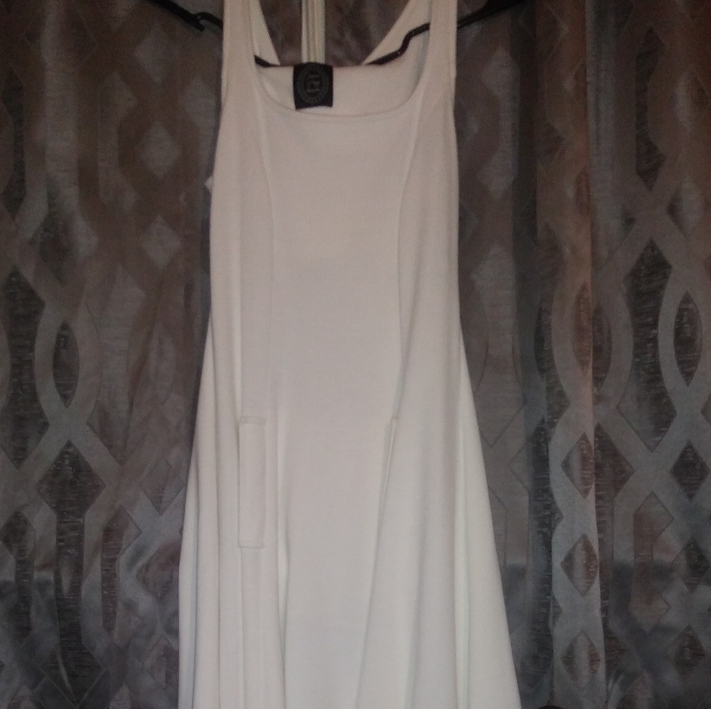 Beige Dress & Snake skin heels
